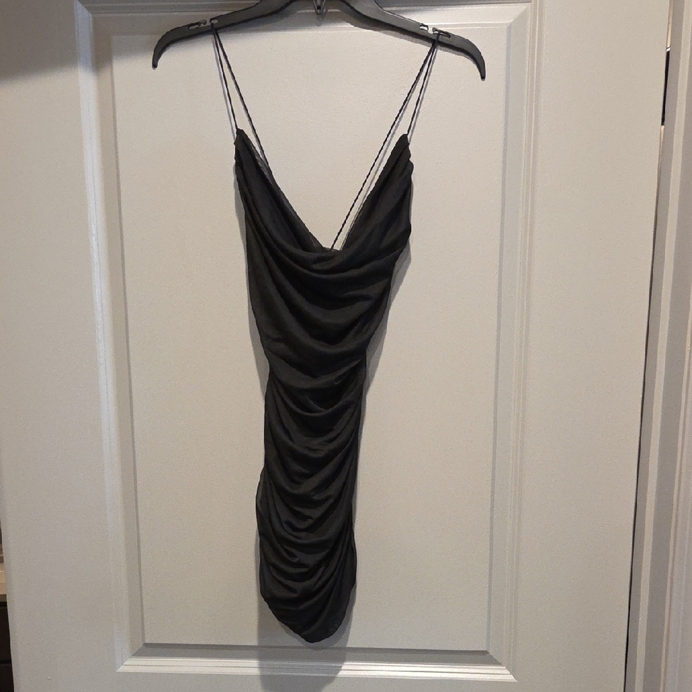 Black Ruched Dress